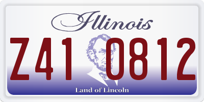 IL license plate Z410812