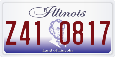 IL license plate Z410817