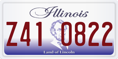 IL license plate Z410822
