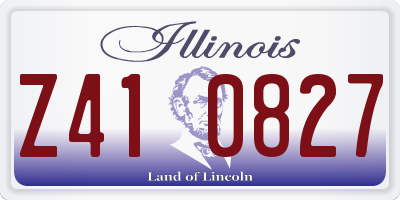 IL license plate Z410827