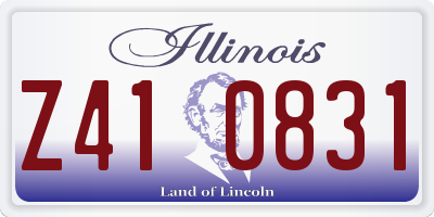 IL license plate Z410831