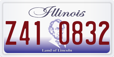 IL license plate Z410832