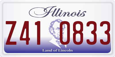 IL license plate Z410833