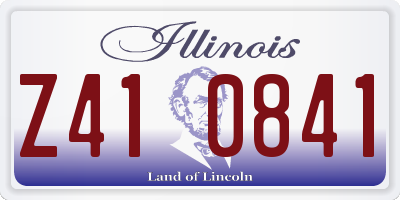 IL license plate Z410841