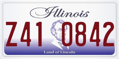 IL license plate Z410842