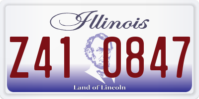 IL license plate Z410847