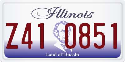 IL license plate Z410851