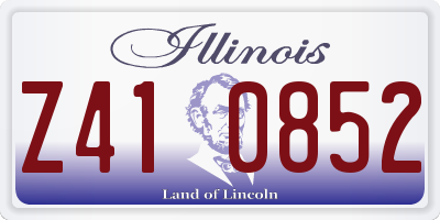 IL license plate Z410852