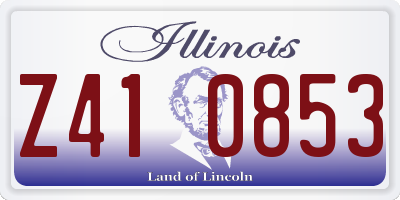IL license plate Z410853