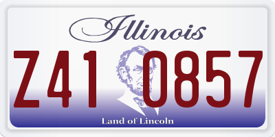 IL license plate Z410857