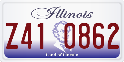 IL license plate Z410862