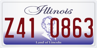 IL license plate Z410863