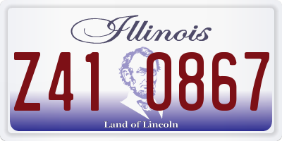 IL license plate Z410867