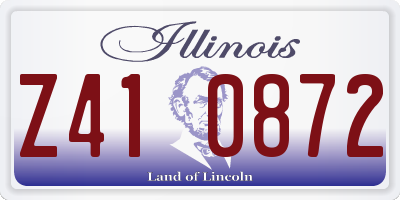 IL license plate Z410872