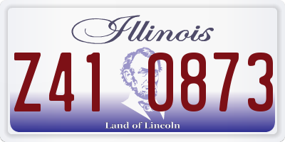 IL license plate Z410873