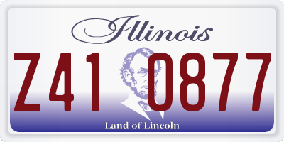 IL license plate Z410877