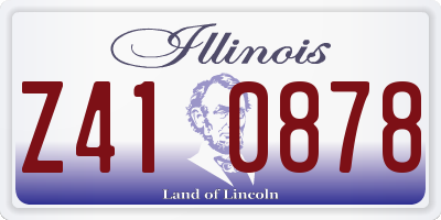 IL license plate Z410878
