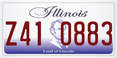 IL license plate Z410883