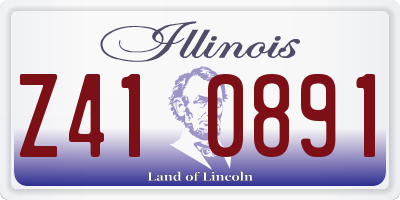 IL license plate Z410891