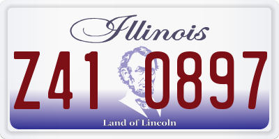 IL license plate Z410897