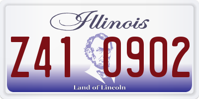 IL license plate Z410902