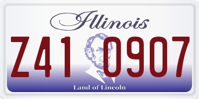 IL license plate Z410907