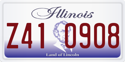IL license plate Z410908