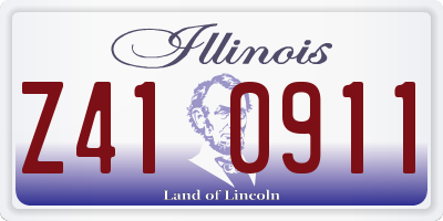 IL license plate Z410911