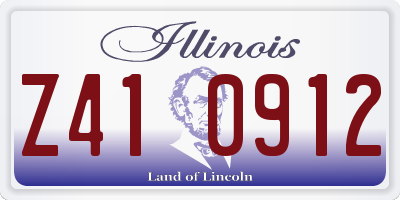 IL license plate Z410912