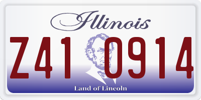 IL license plate Z410914