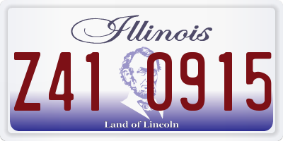 IL license plate Z410915