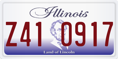 IL license plate Z410917