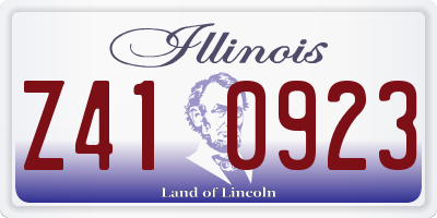 IL license plate Z410923