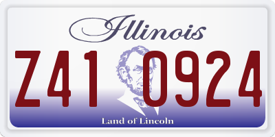 IL license plate Z410924