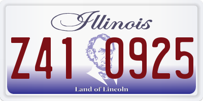 IL license plate Z410925