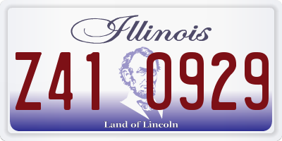 IL license plate Z410929