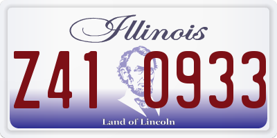 IL license plate Z410933