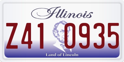 IL license plate Z410935