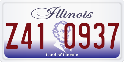 IL license plate Z410937