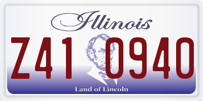 IL license plate Z410940