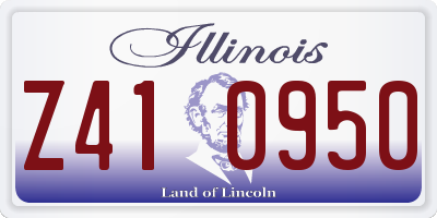 IL license plate Z410950