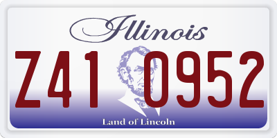 IL license plate Z410952