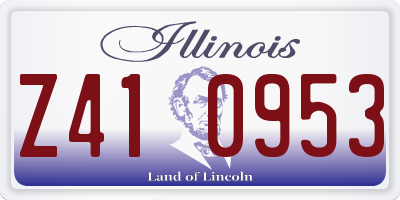 IL license plate Z410953
