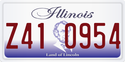 IL license plate Z410954