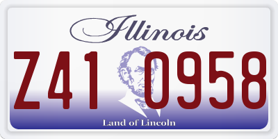 IL license plate Z410958