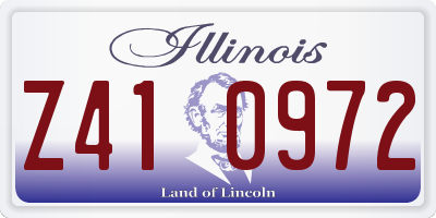 IL license plate Z410972
