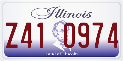 IL license plate Z410974