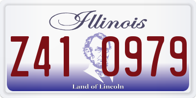 IL license plate Z410979