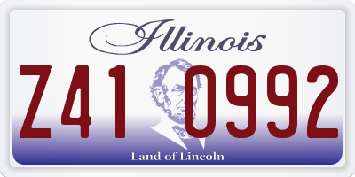 IL license plate Z410992