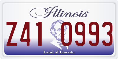 IL license plate Z410993